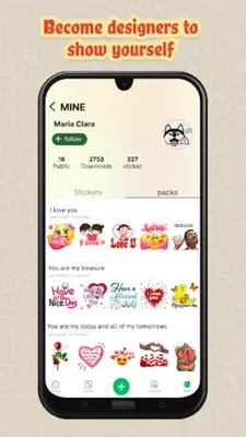 HD Stickers packs for WhatsApp android App screenshot 1